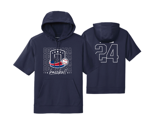 Octorara Baseball - DTF | Unisex Short Sleeve Fleece Hooded Pullover