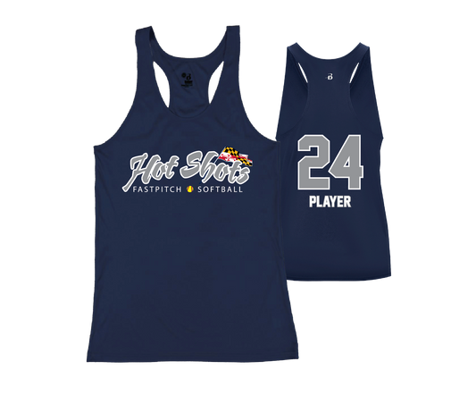 Hot Shots - DTF | Women's Performance Racerback