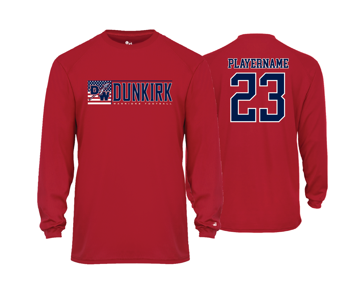 Dunkirk Warriors - DTF | Unisex Long Sleeve Performance Tee