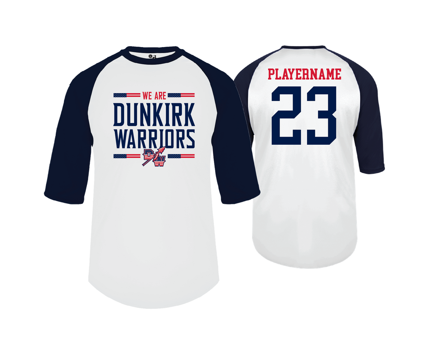 Dunkirk Warriors - DTF | Unisex  Performance Baseball Tee