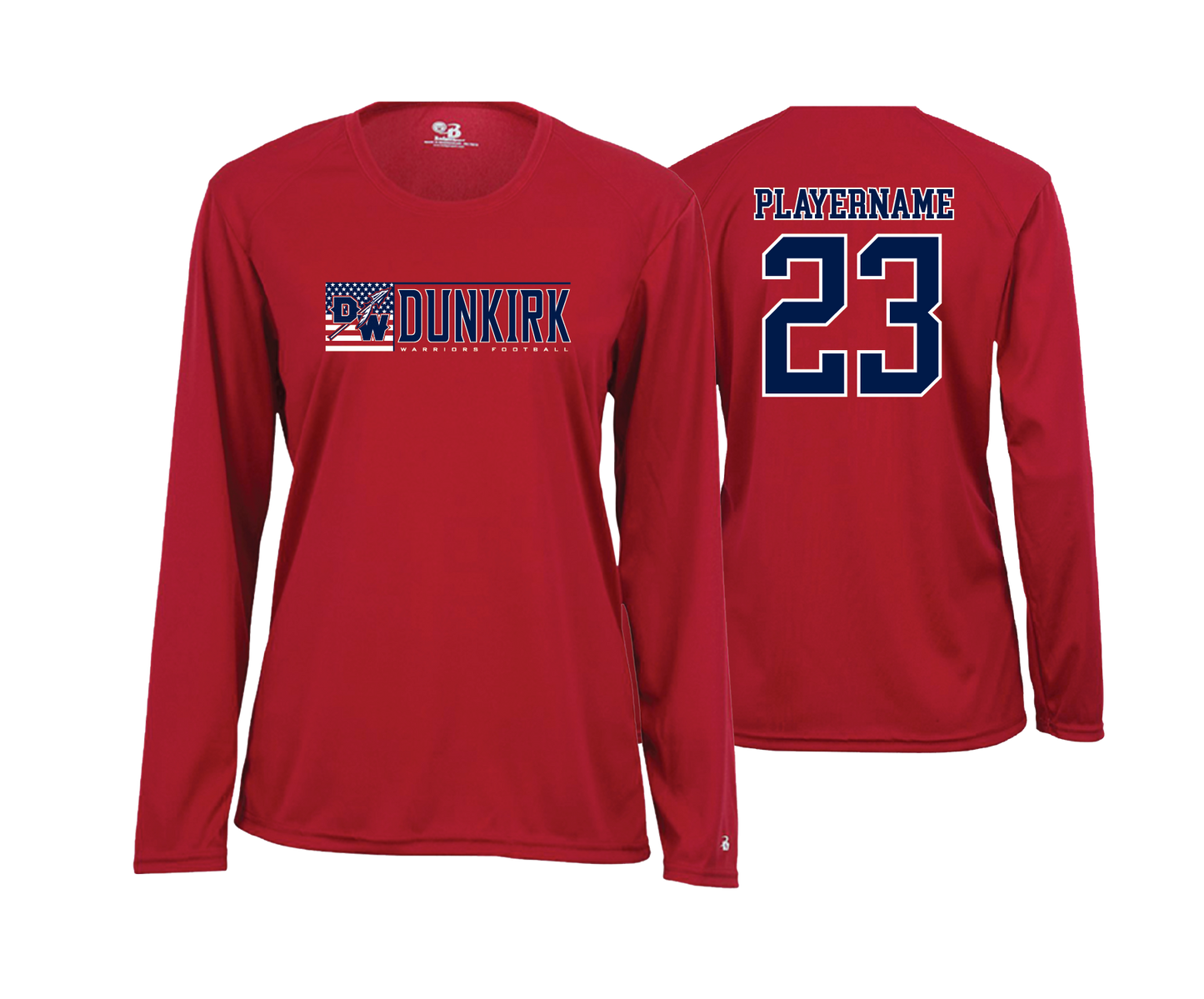 Dunkirk Warriors - DTF | Women's Long Sleeve Performance Tee