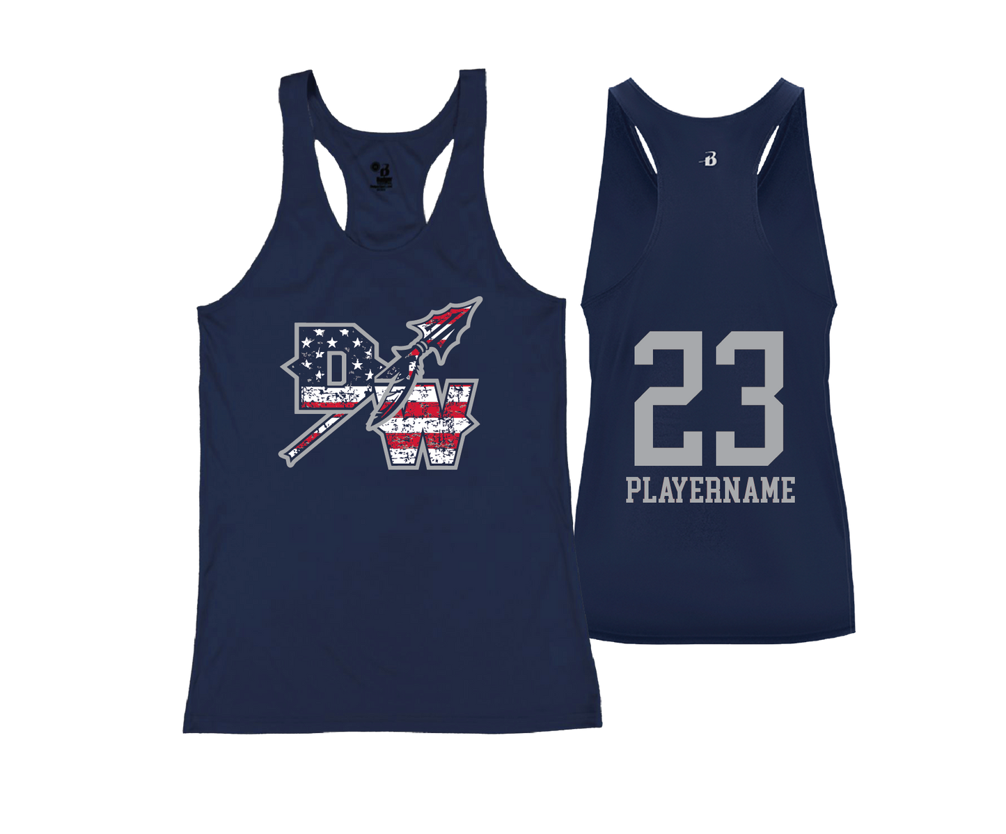 Dunkirk Warriors - DTF | Women's Performance Racerback