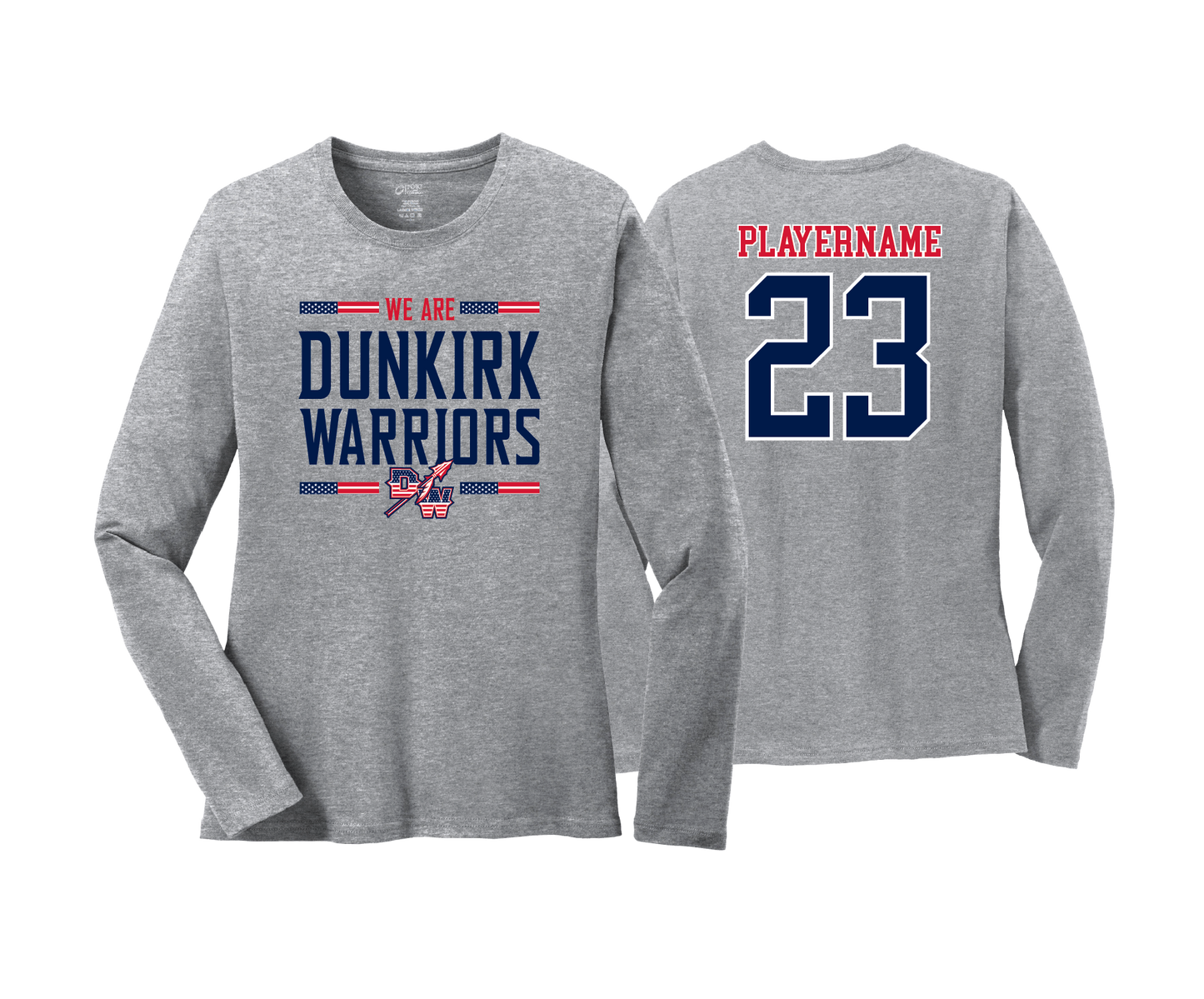 Dunkirk Warriors - DTF | Women's Long Sleeve Cotton Tee