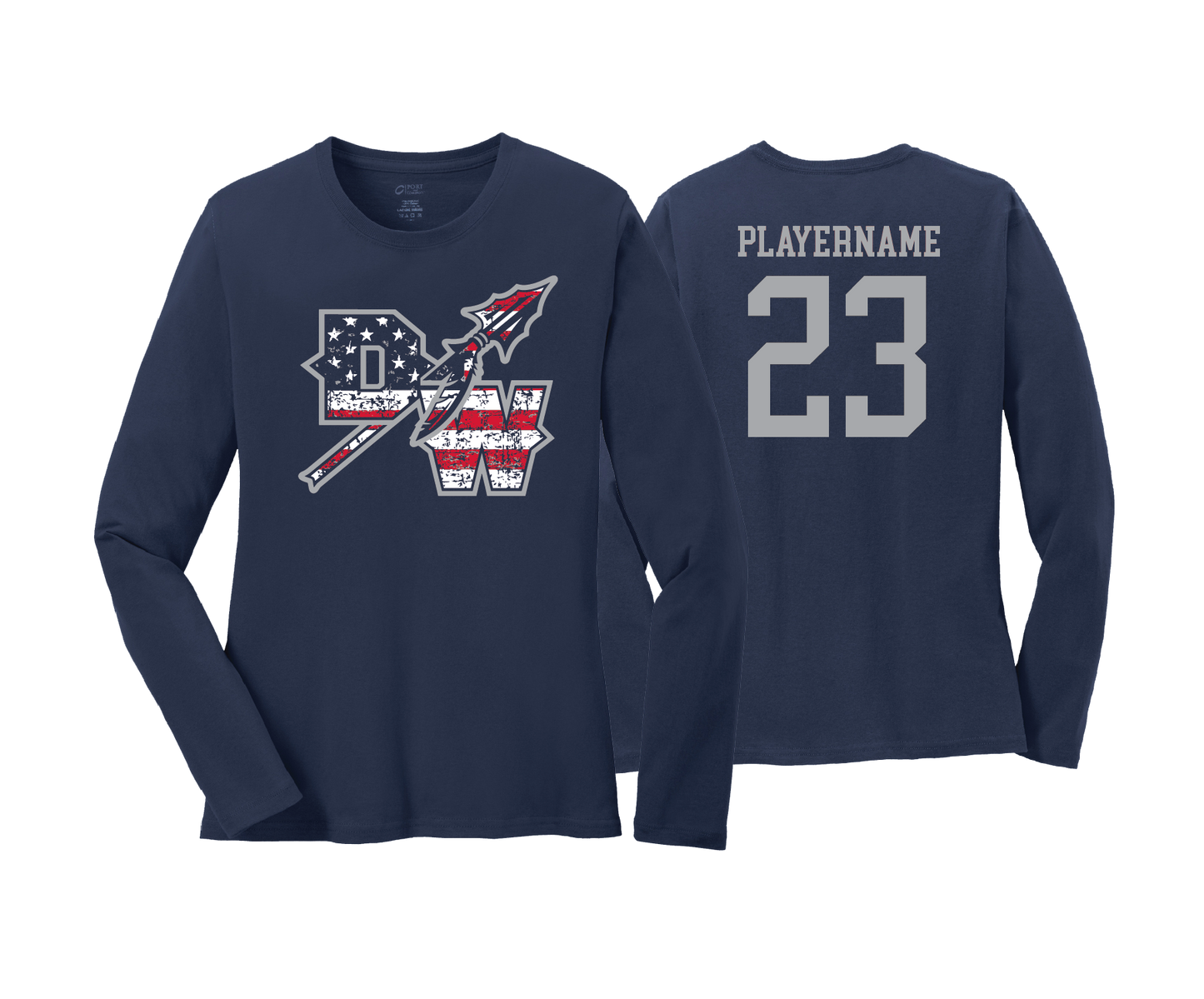 Dunkirk Warriors - DTF | Women's Long Sleeve Cotton Tee