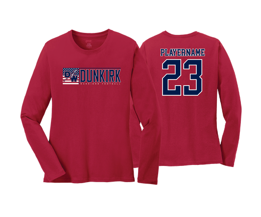 Dunkirk Warriors - DTF | Women's Long Sleeve Cotton Tee