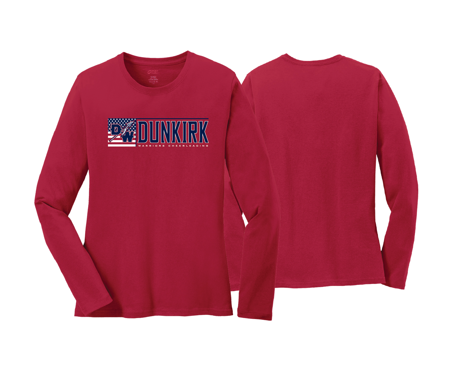 Dunkirk Warriors - Cheerleading - DTF | Women's Long Sleeve Cotton Tee