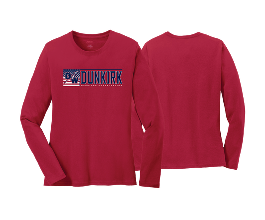 Dunkirk Warriors - Cheerleading - DTF | Women's Long Sleeve Cotton Tee