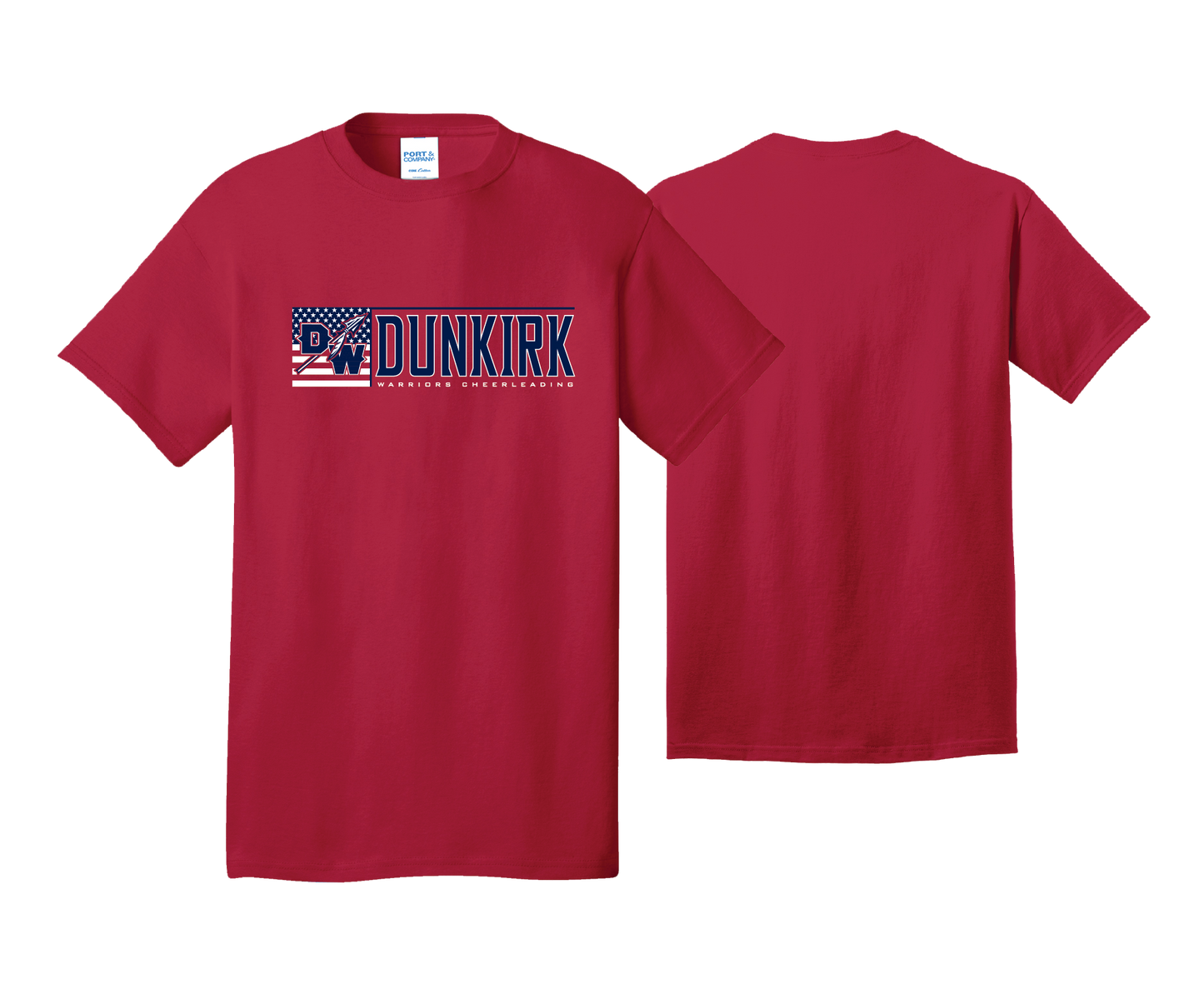 Dunkirk Warriors - Cheerleading - DTF | Unisex Short Sleeve Cotton Tee