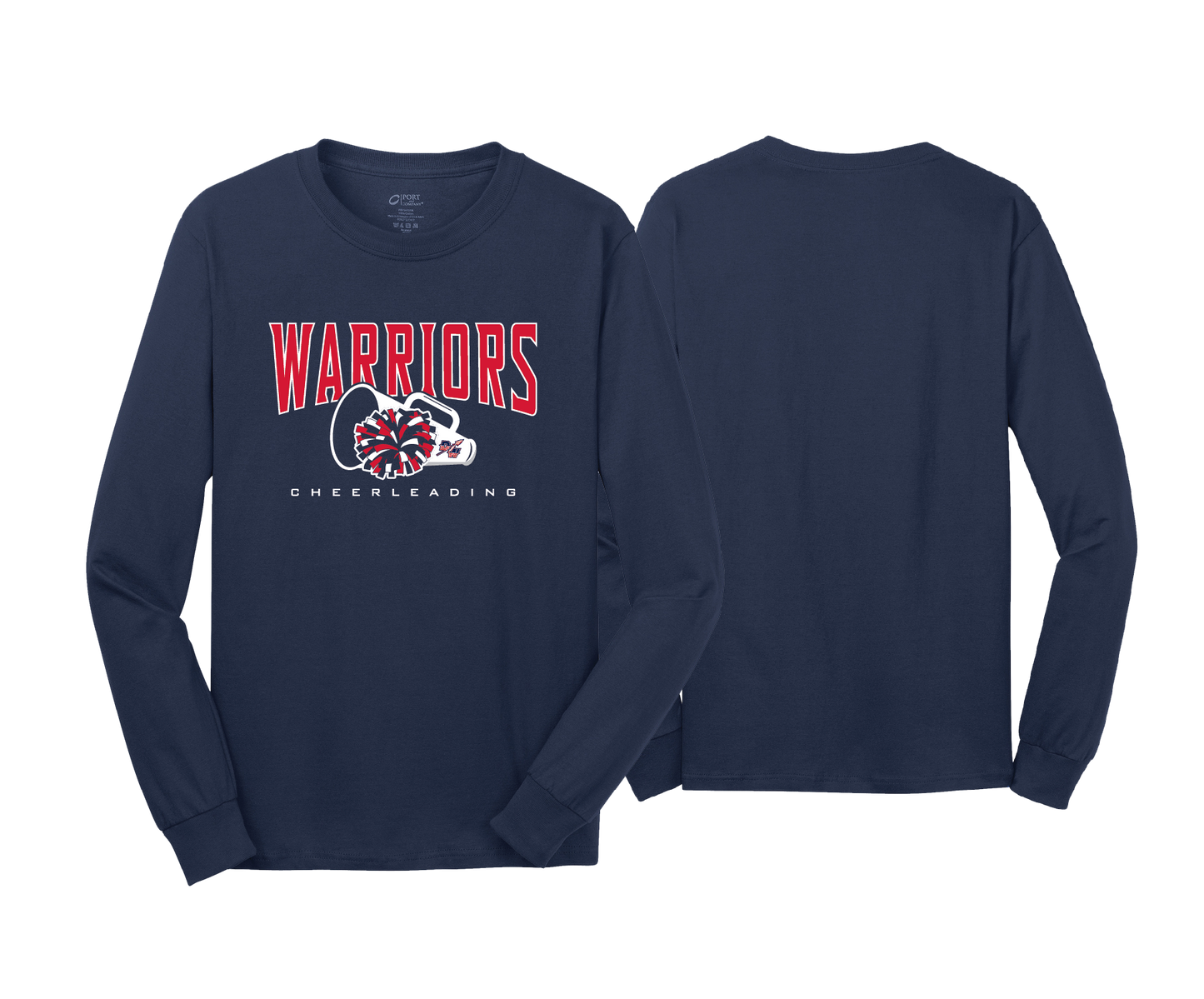 Dunkirk Warriors - Cheerleading - DTF | Unisex Long Sleeve Cotton Tee