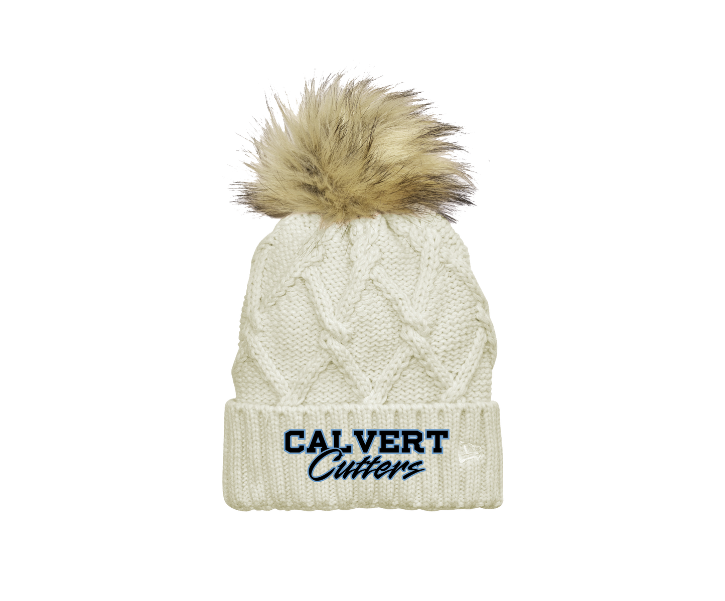 Calvert Cutters - Faux Fur Pom Beanie