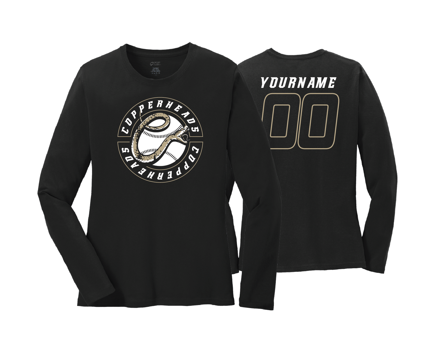 Copperheads - DTF | Women's Long Sleeve Cotton Tee