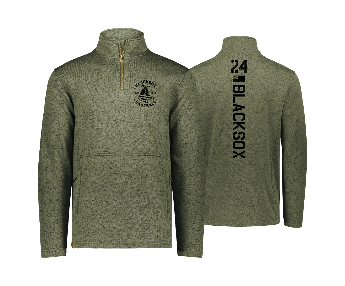 BSP Blacksox - DTF | Holloway Alpine Fleece 1/4 Zip Pullover