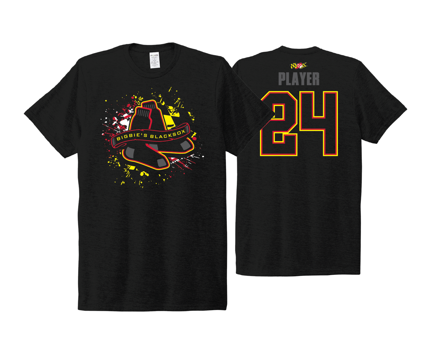 BSP Blacksox - MARYLAND - DTF | Short Sleeve Allmade® Tri-Blend Tee
