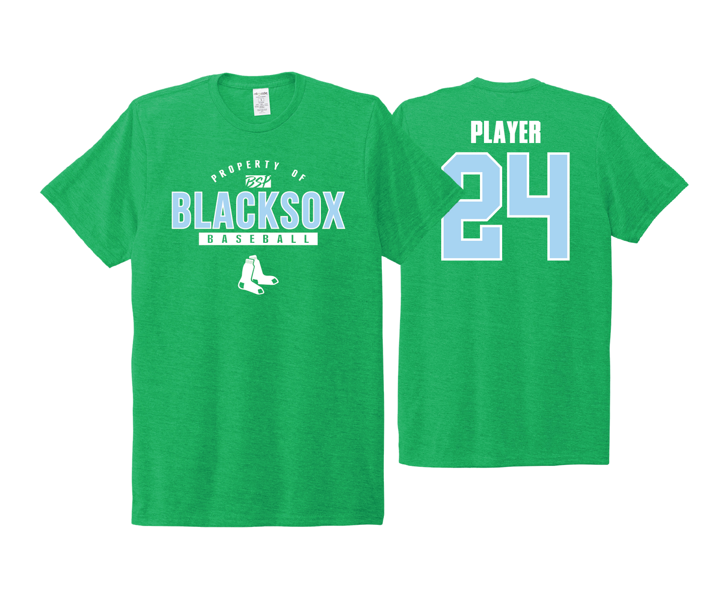 BSP Blacksox - PROPERTY OF - DTF | Short Sleeve Allmade® Tri-Blend Tee