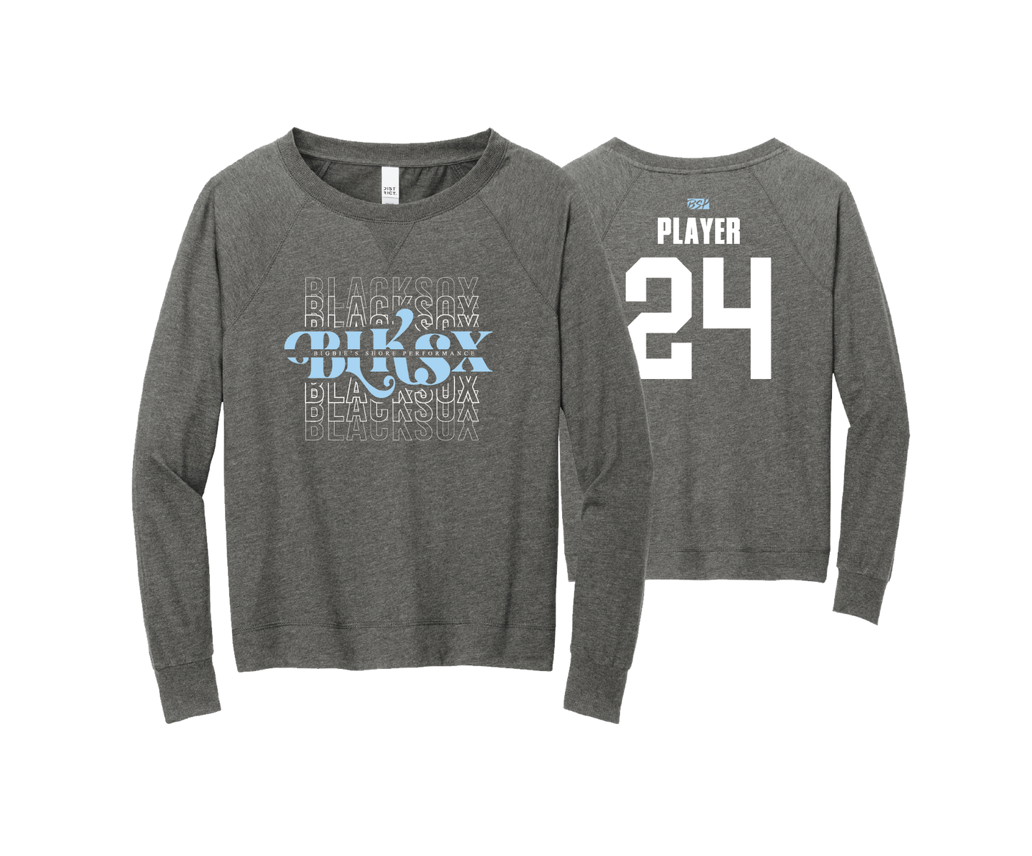 BSP Blacksox - DTF | Women's District® Featherweight Long Sleeve Crew Neck