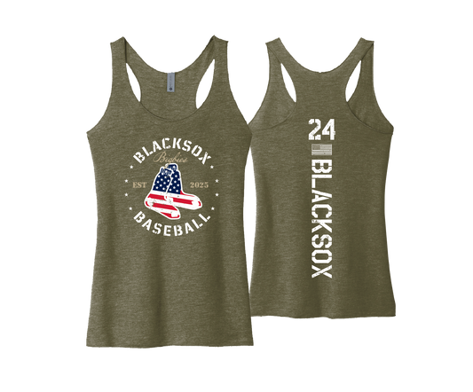 BSP Blacksox - MILITARY - DTF | Women's Next Level Apparel® Tri-Blend Racerback