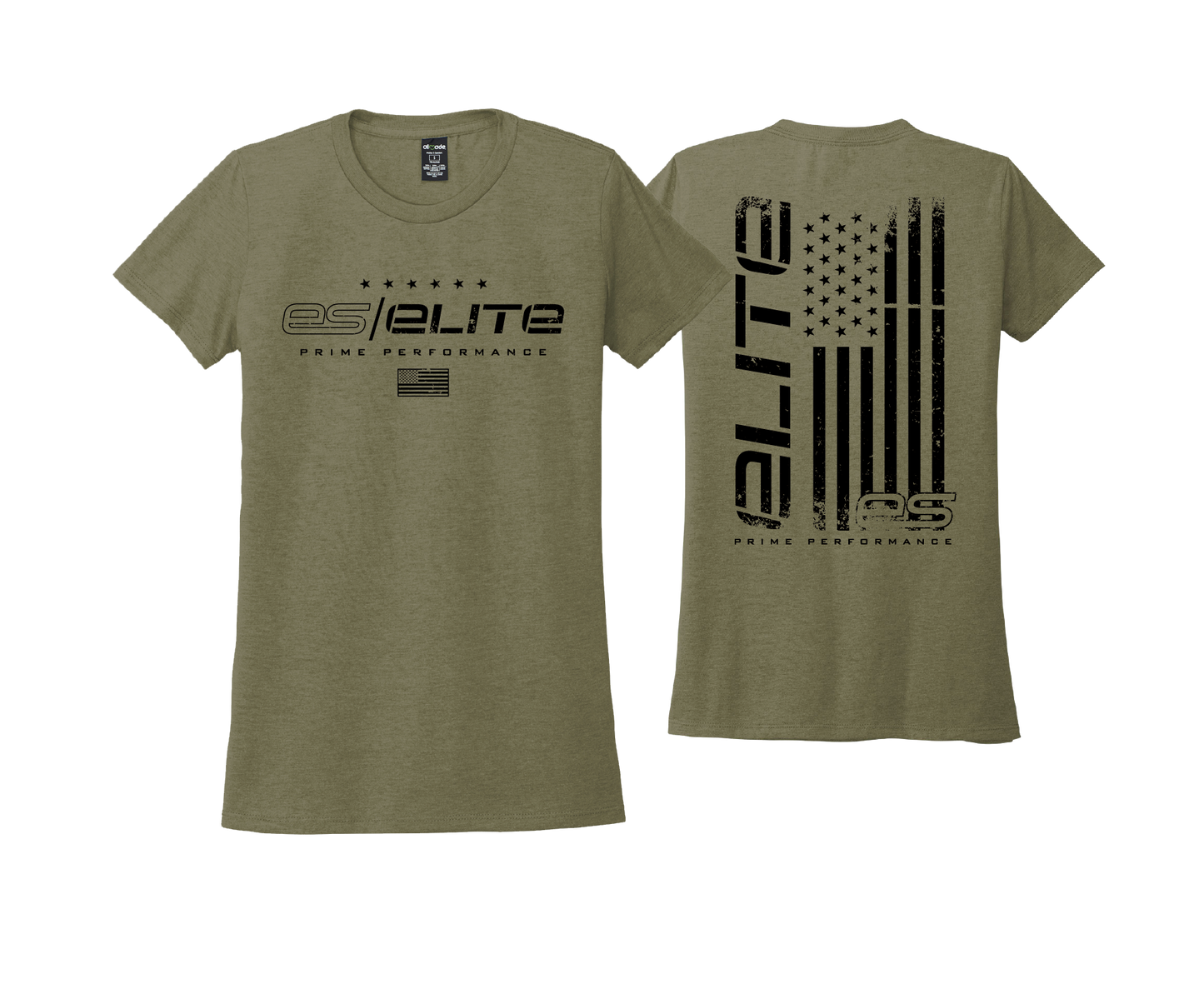 ES Elite - ARMY GREEN - DTF | Short Sleeve Allmade® Tri-Blend Tee