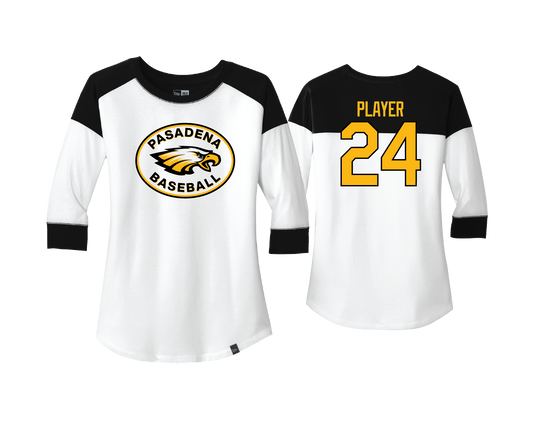 Pasadena Eagles - DTF | Women's New Era® 3/4 Sleeve Baseball Tee