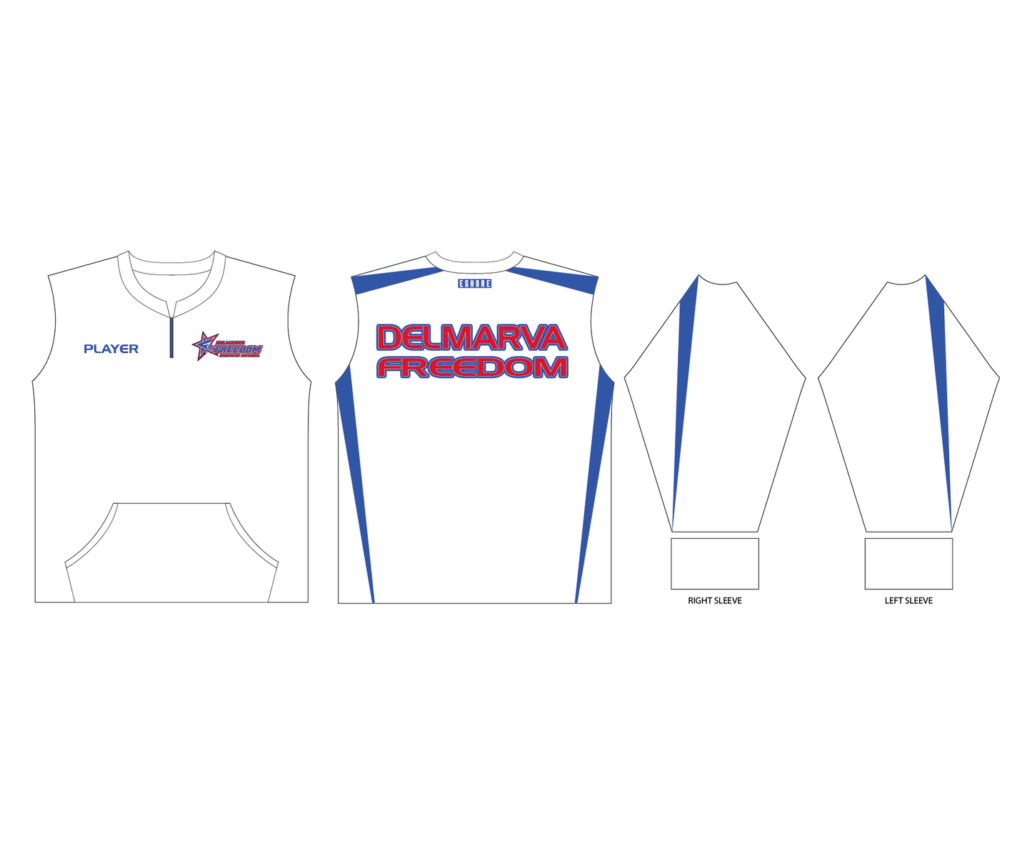 Delmarva Freedom - FDS | Unisex Long Sleeve 1/4 Zip BP Jacket with Kangaroo Pocket