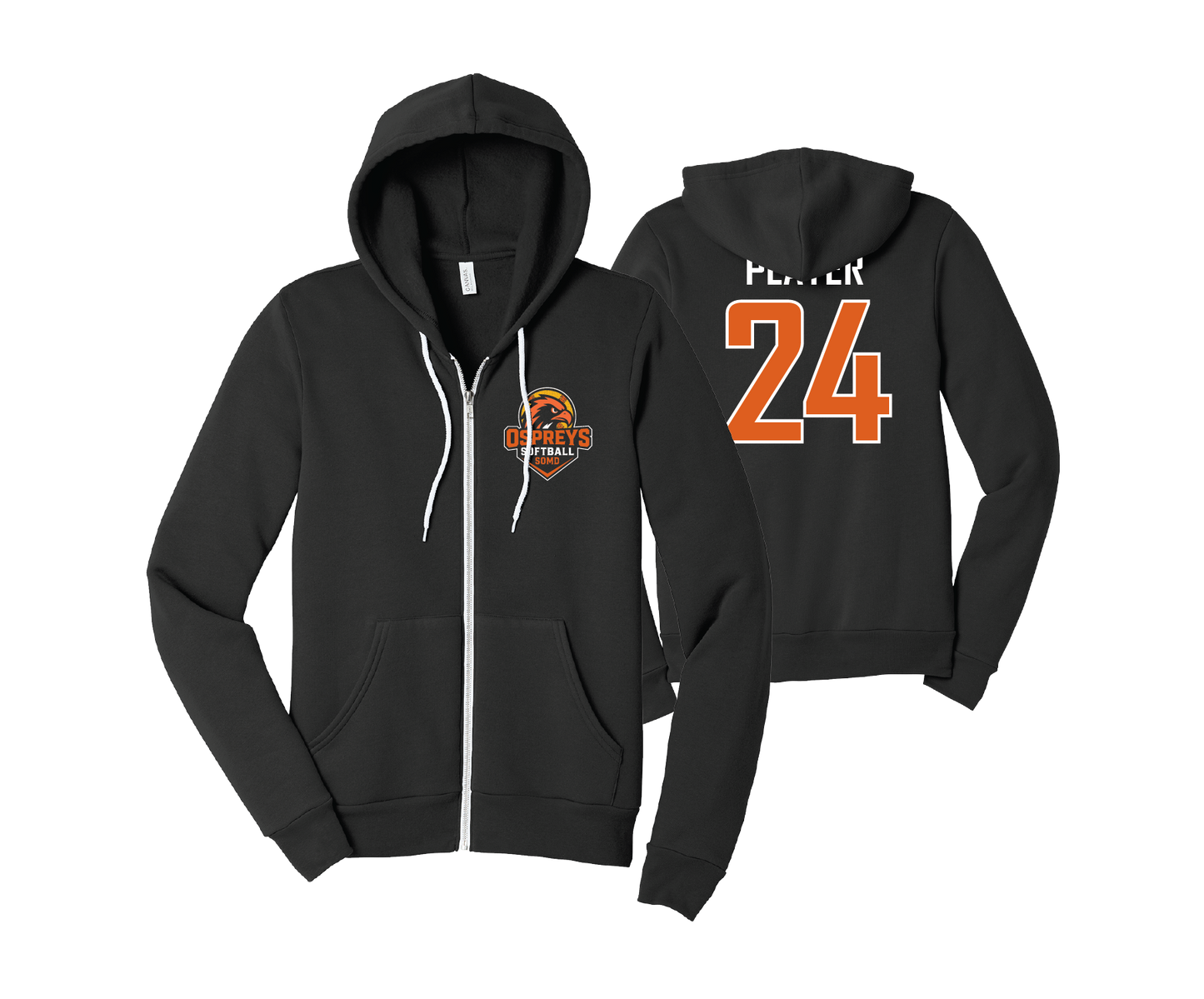 SOMD Ospreys - DTF | BELLA+CANVAS® Unisex Fleece Zip Up Hoodie