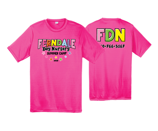 Ferndale Day Nursery - NEON PINK - DTF | Unisex Short Sleeve Performance Tee
