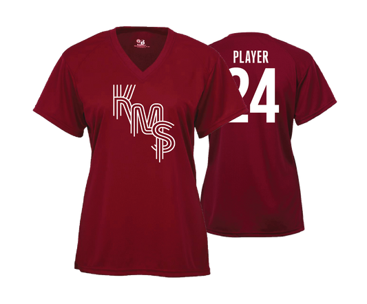 KMS - DTF | Women's Short Sleeve V-Neck Performance Tee