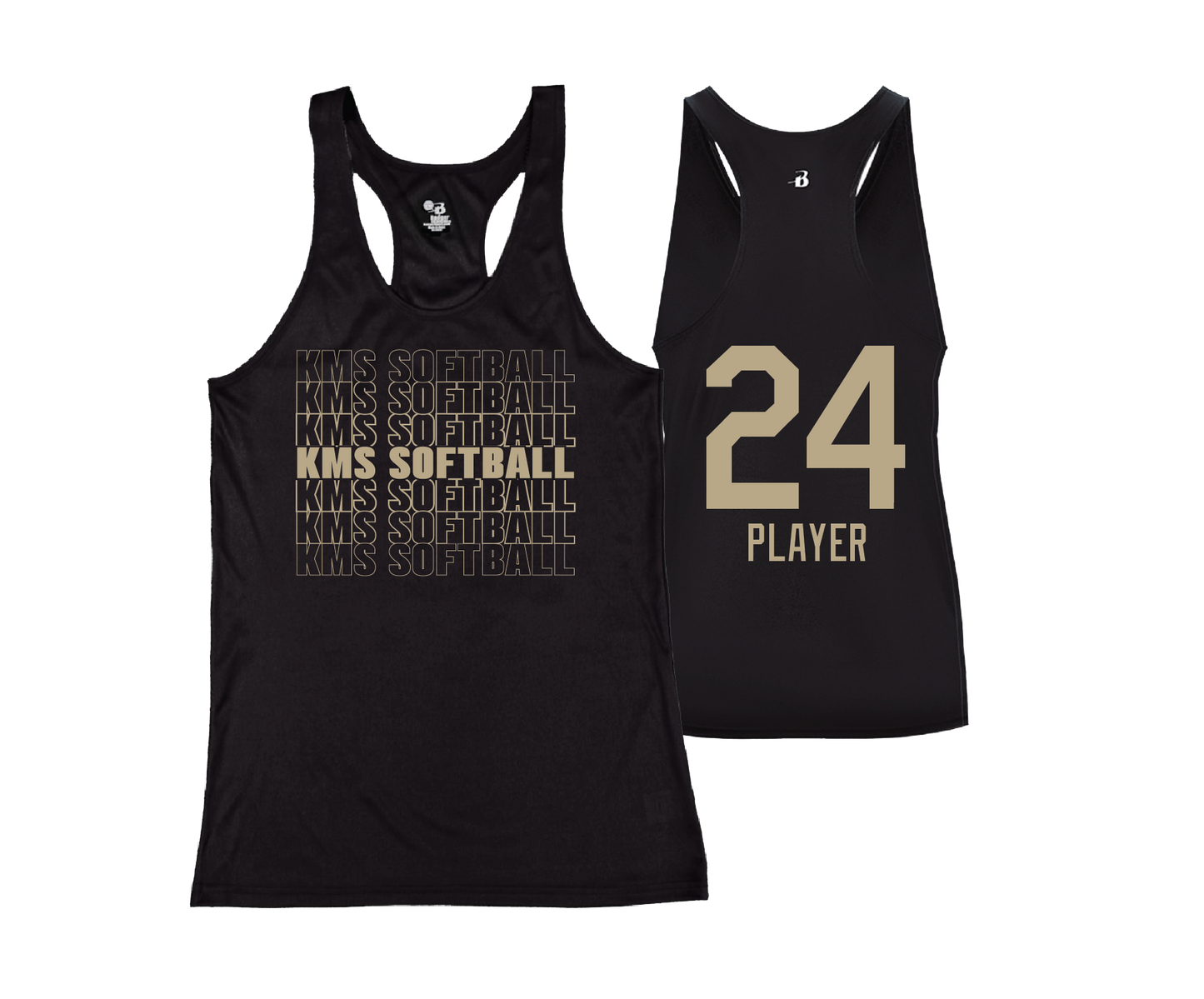 KMS - DTF | Women's Performance Racerback