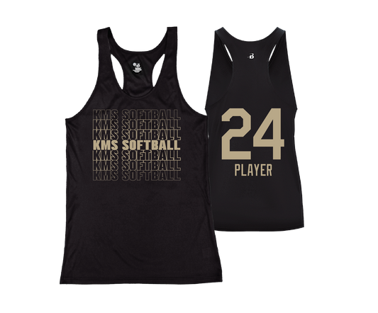 KMS - DTF | Women's Performance Racerback