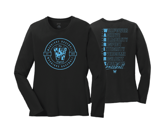 Warriors BCCC - BLACK - DTF | Women's Long Sleeve Cotton Tee