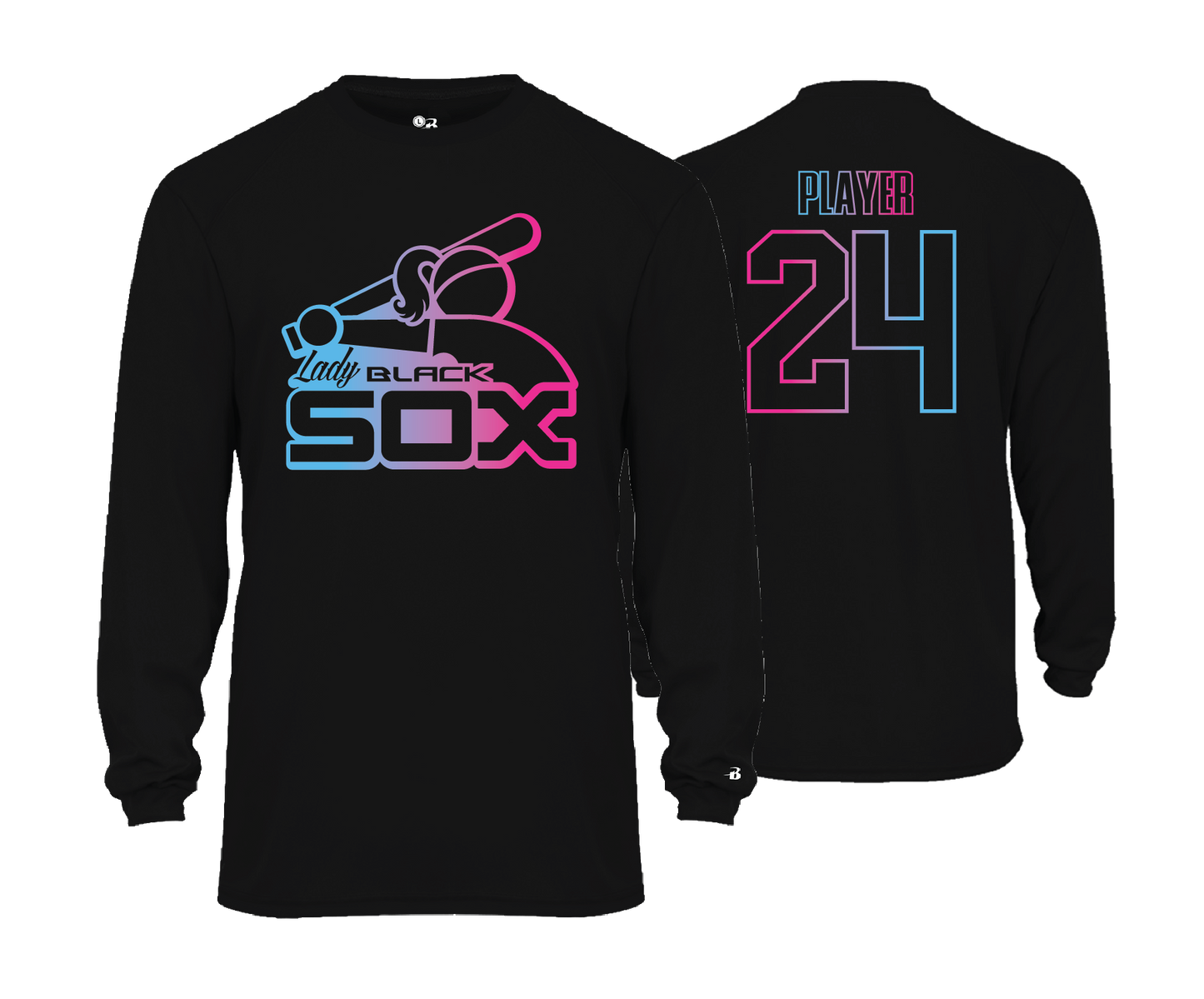 Lady Black Sox - DTF | Unisex Long Sleeve Performance Tee