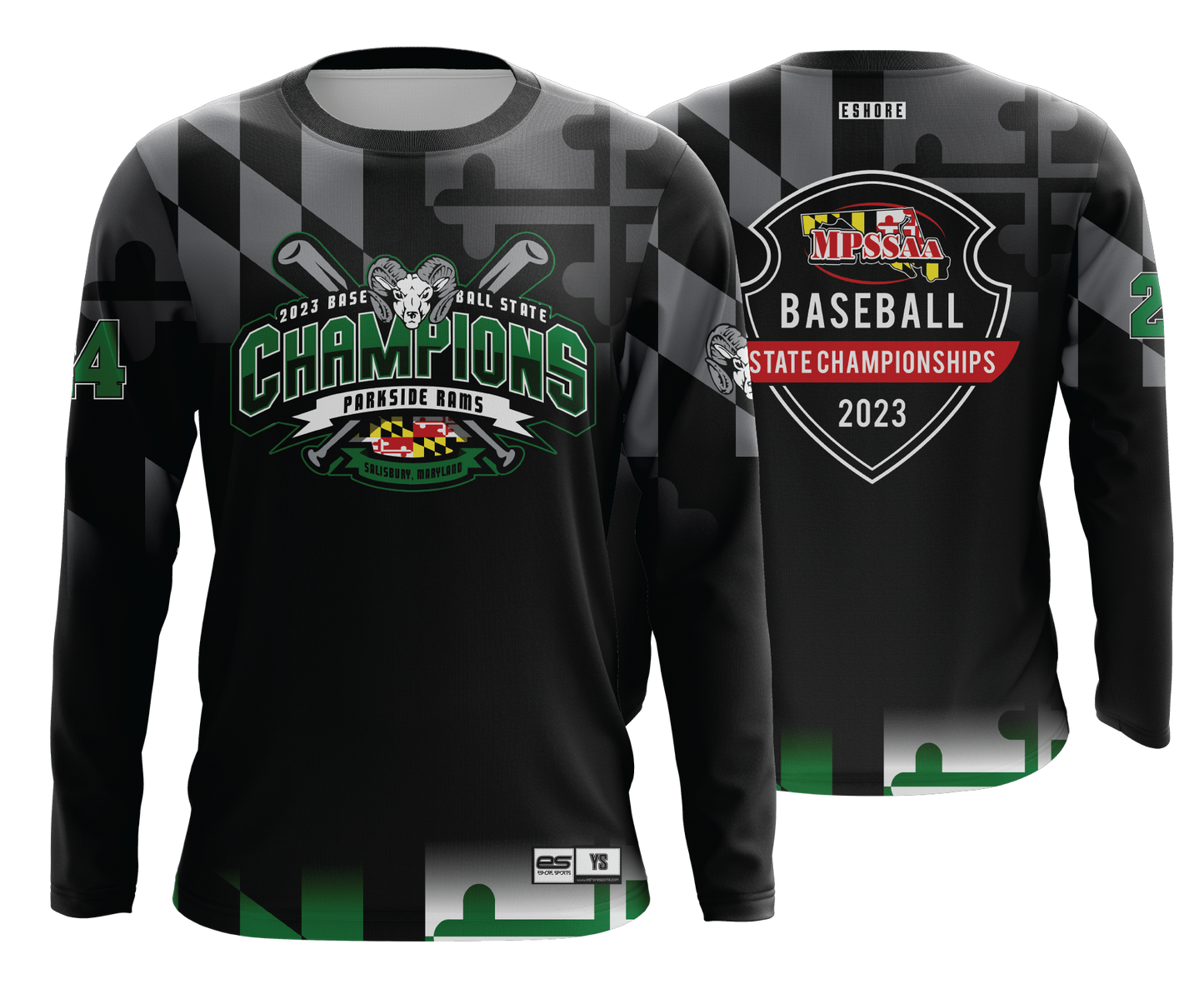 Parkside High School - Baseball Championship - FDS | Unisex Long Sleeve Jersey