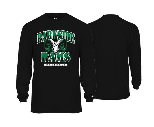 Parkside High School - BASEBALL - Black - DTF | Unisex Long Sleeve Performance Tee