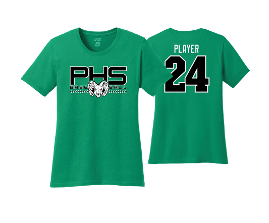 Parkside High School - BASEBALL - Kelly - DTF | Women's Short Sleeve Cotton Tee