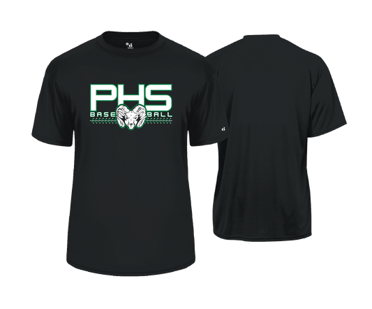 Parkside High School - BASEBALL - Black - DTF | Unisex Short Sleeve Performance Tee