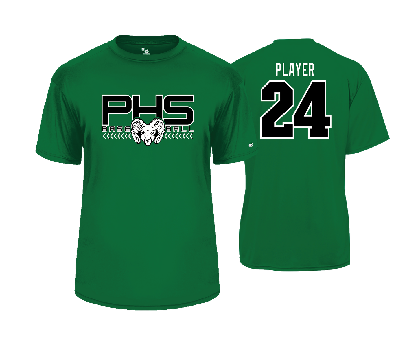 Parkside High School - BASEBALL - Kelly Green - DTF | Unisex Short Sleeve Performance Tee