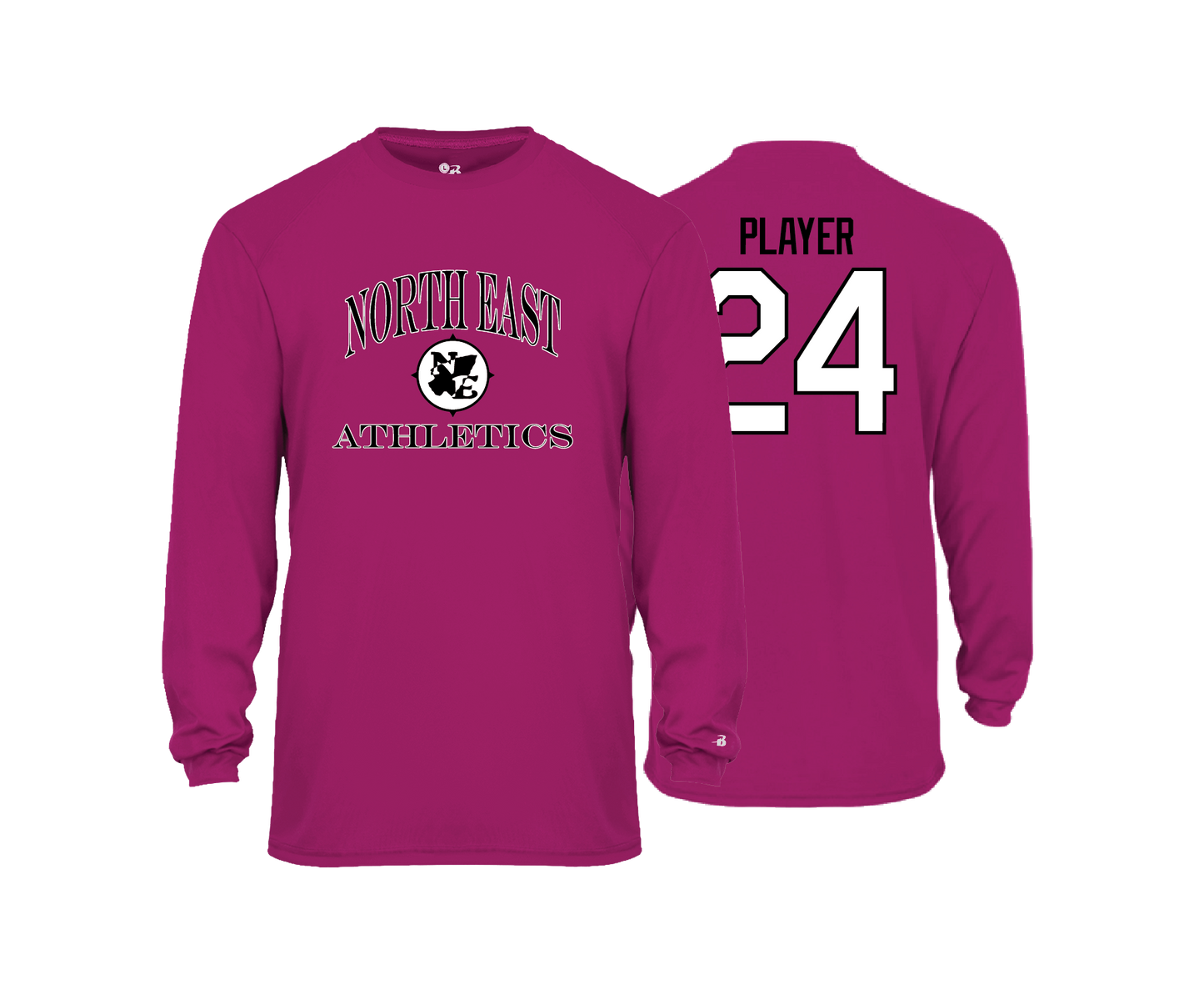 NE Athletics - DTF | Unisex Long Sleeve Performance Tee