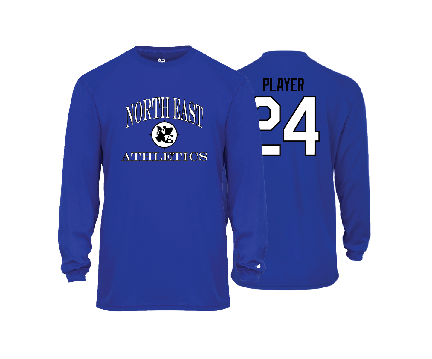 NE Athletics - DTF | Unisex Long Sleeve Performance Tee