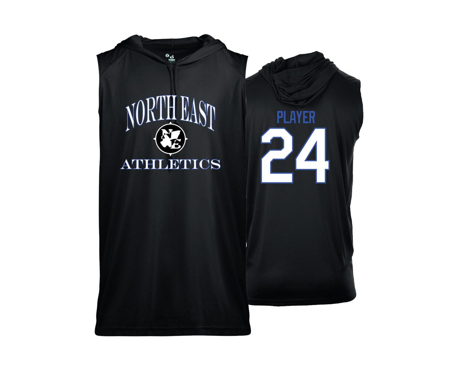 North East - NE Athletics - DTF | Men's Sleeveless Hooded Performance Tee