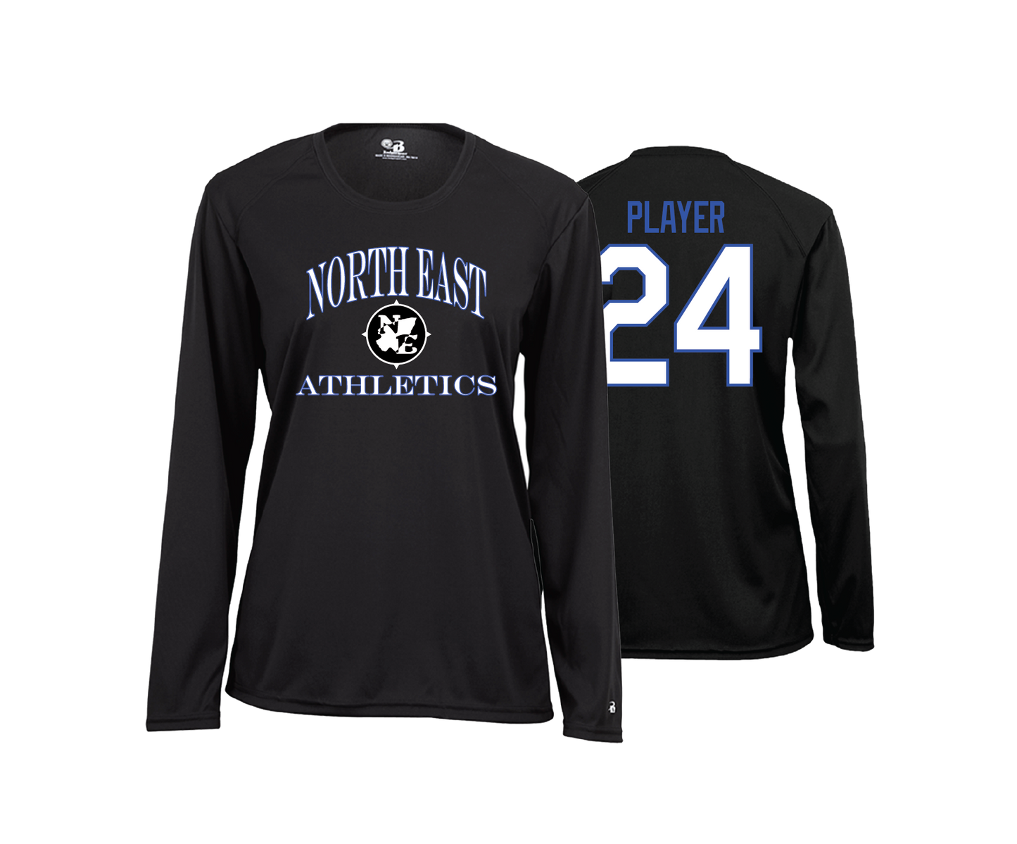 North East - NE Athletics - DTF | Women's Long Sleeve Performance Tee