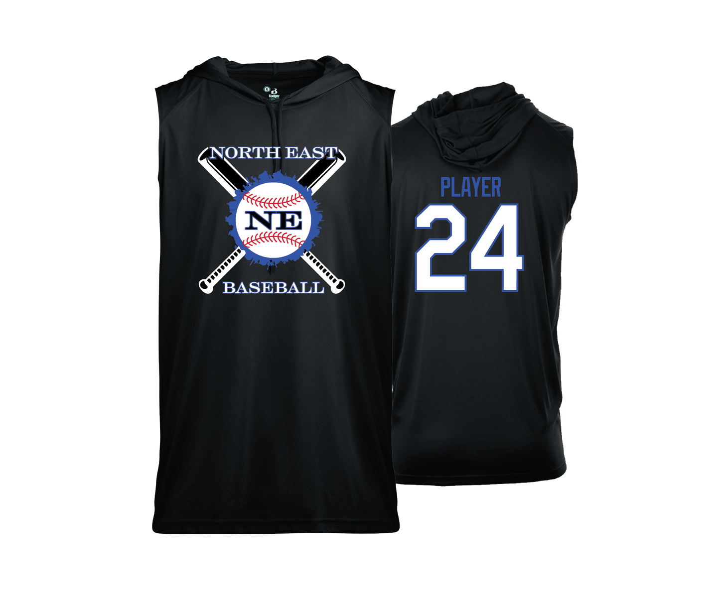 North East - Baseball & Softball - DTF | Men's Sleeveless Hooded Performance Tee