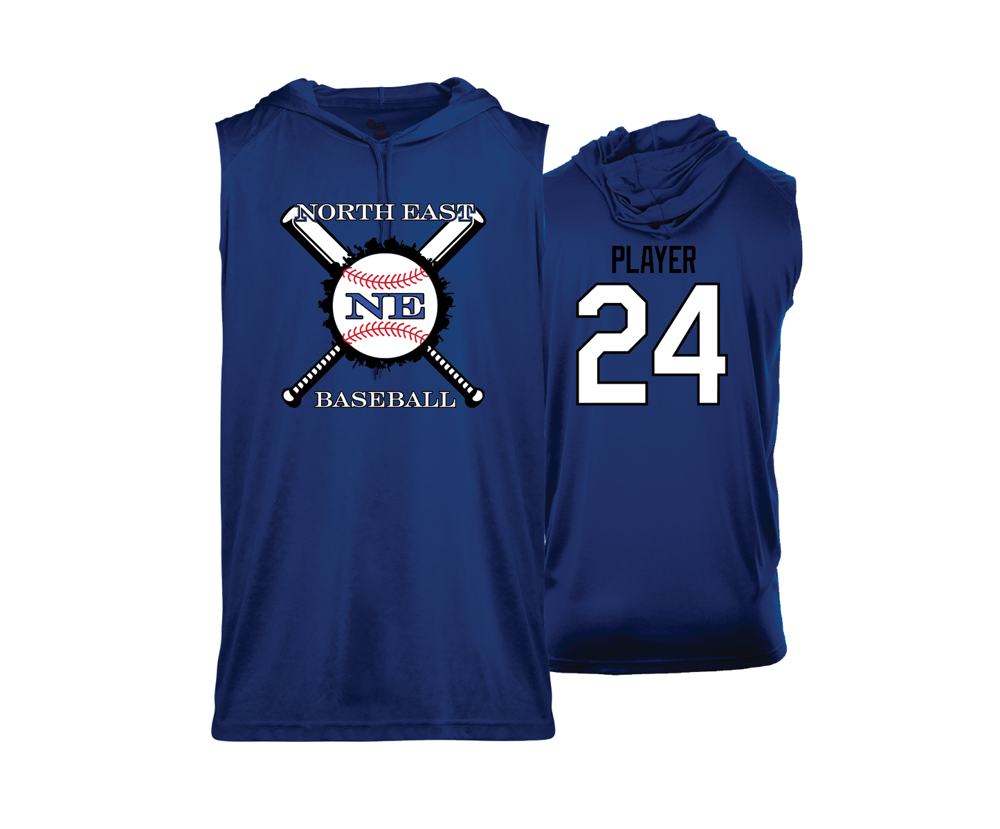 North East - Baseball & Softball - DTF | Men's Sleeveless Hooded Performance Tee