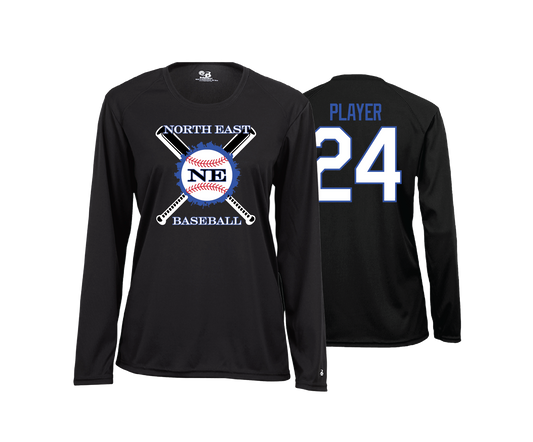 North East BB & SB - Women's LS Performance Tee's