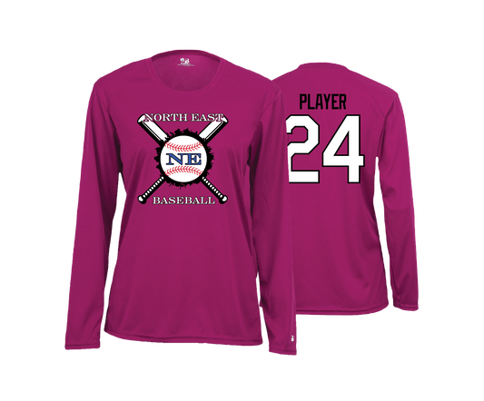 North East BB & SB - Women's LS Performance Tee's