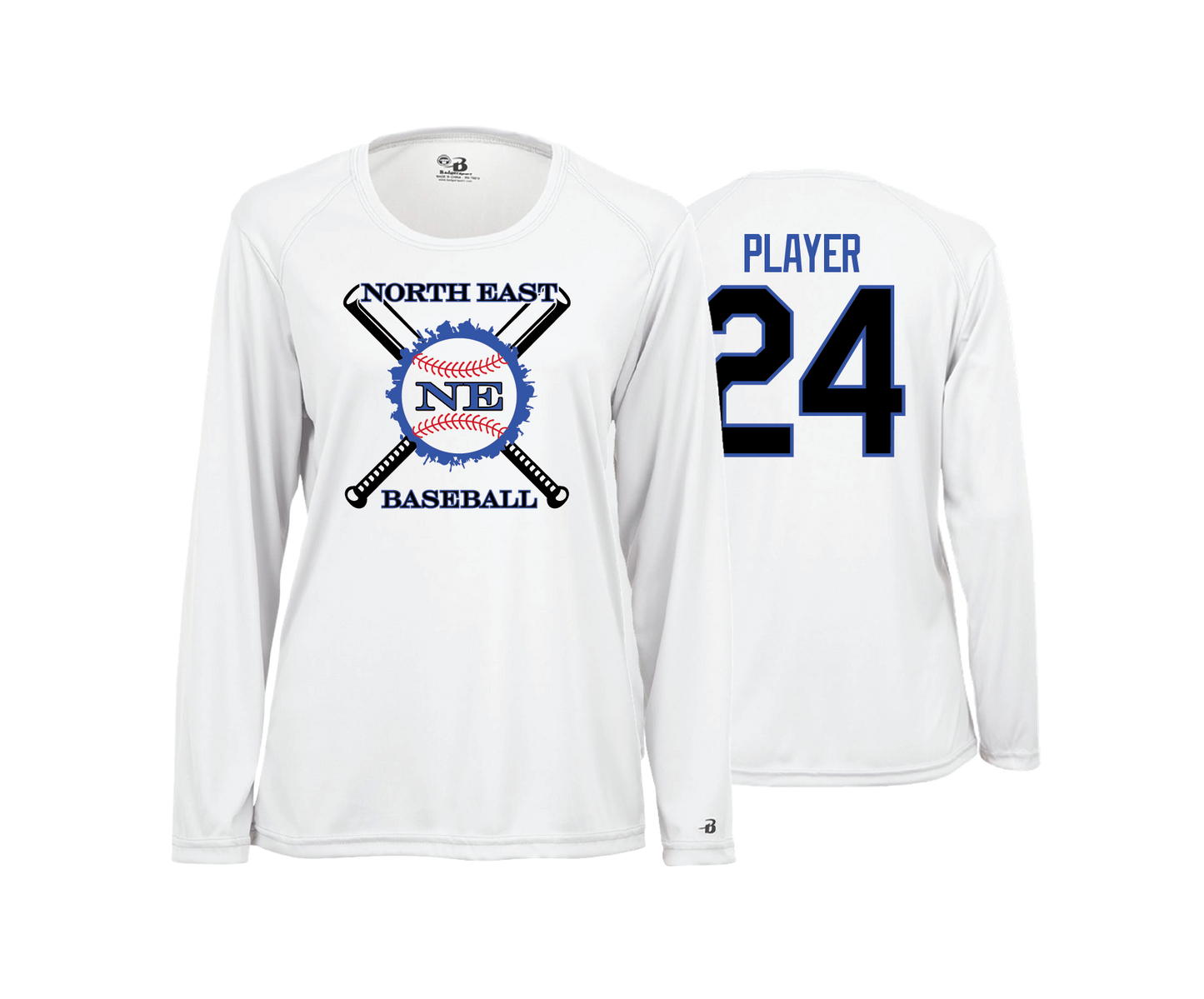 North East BB & SB - Women's LS Performance Tee's