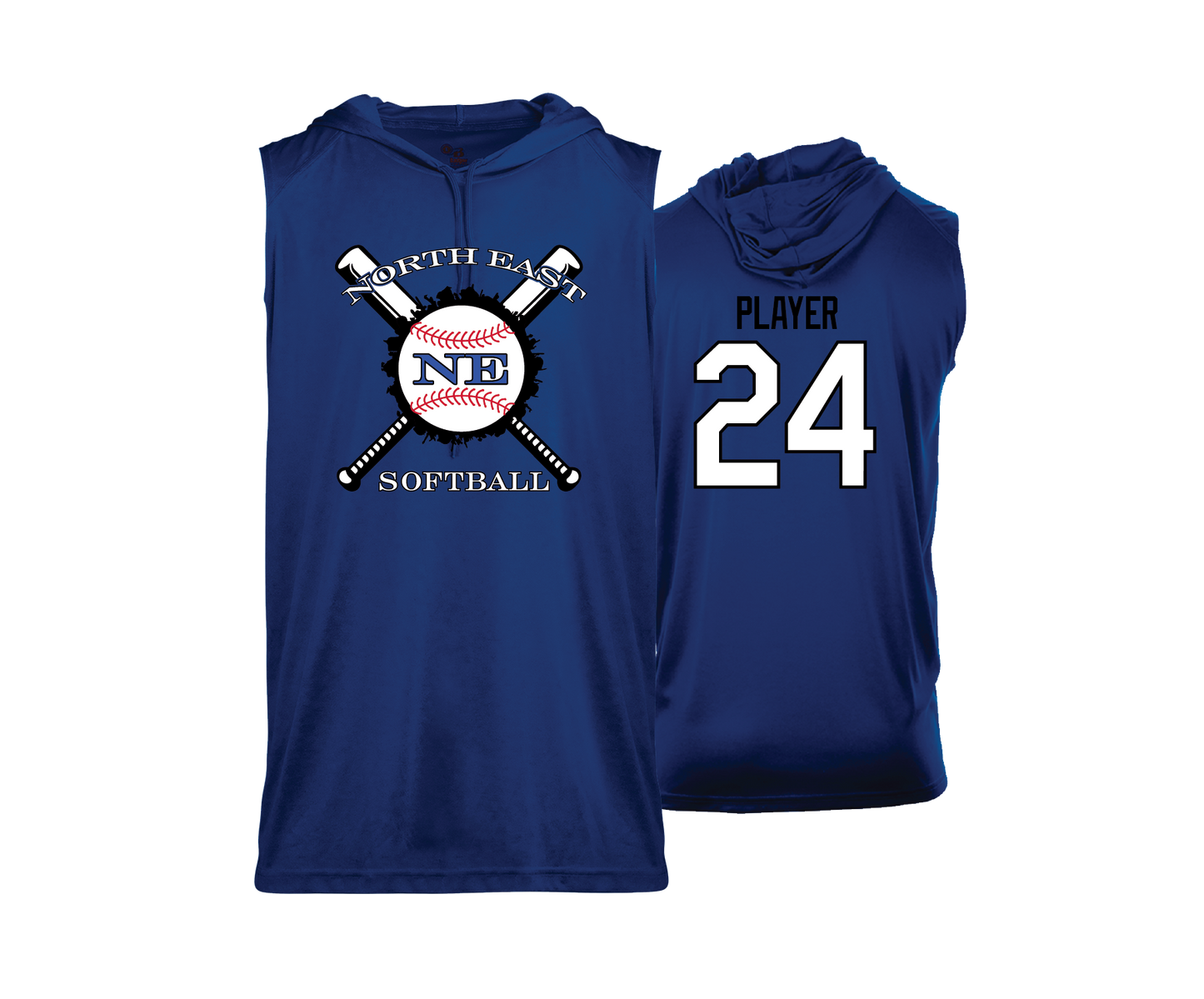North East - Baseball & Softball - DTF | Men's Sleeveless Hooded Performance Tee
