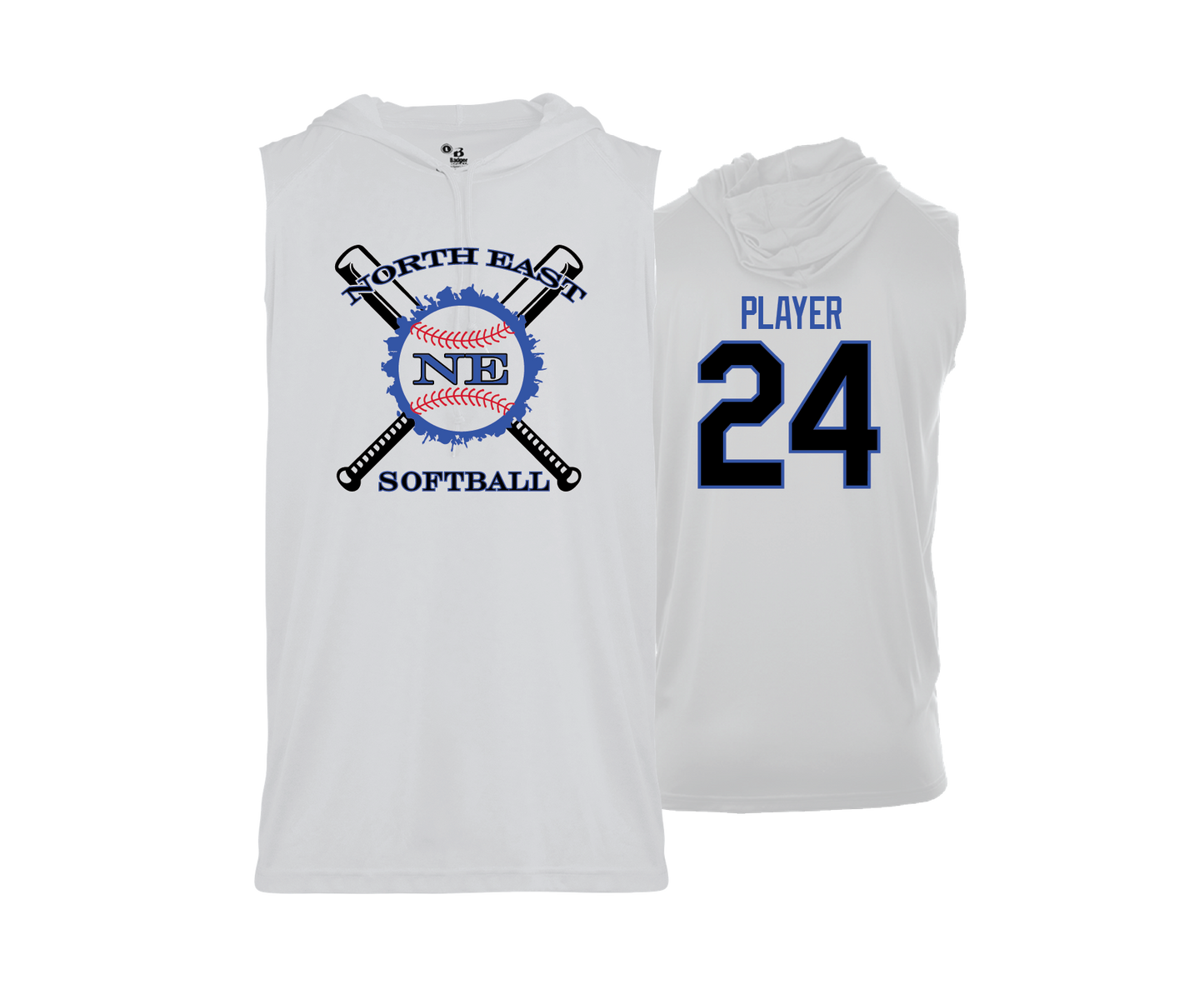 North East - Baseball & Softball - DTF | Men's Sleeveless Hooded Performance Tee