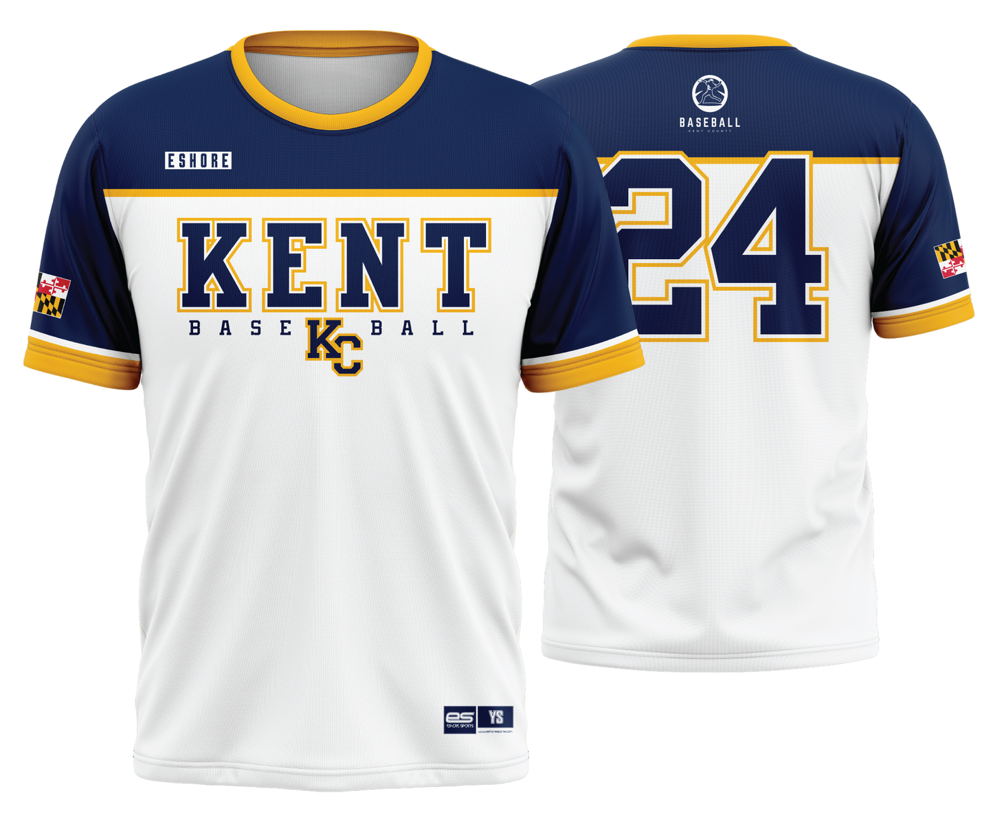 Kent County LL - NAVY & GOLD - FDS | Unisex Jersey
