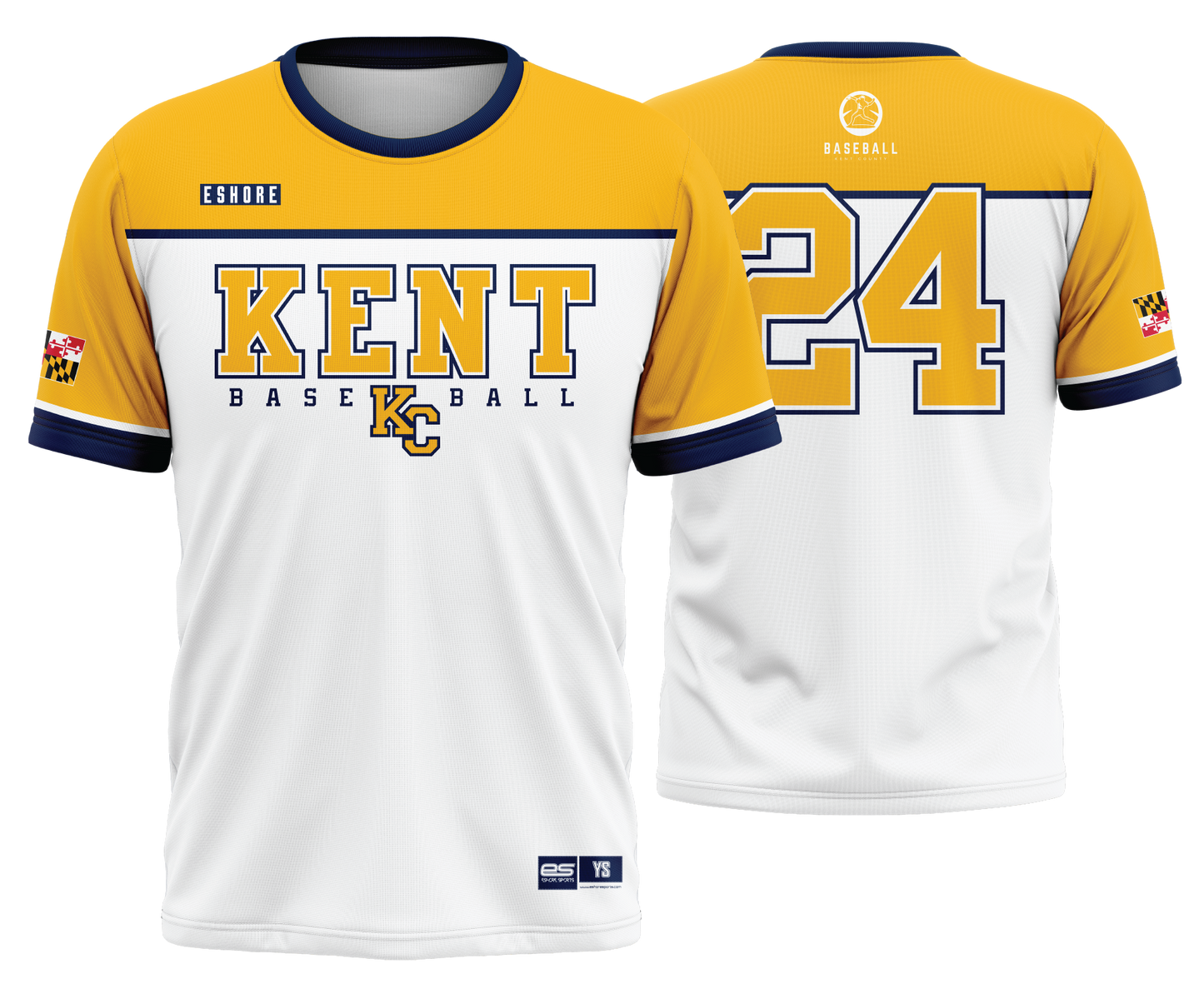 Kent County LL - NAVY & GOLD - FDS | Unisex Jersey