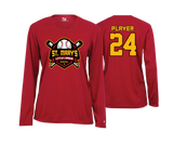 St. Mary's Baseball - DTF | Women's Long Sleeve Performance Tee