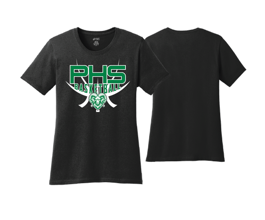 Parkside High School - BASKETBALL - Black - DTF | Women's Short Sleeve Cotton Tee